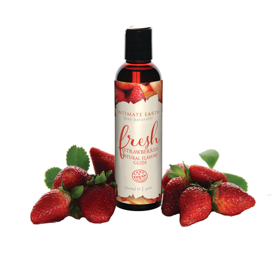 Intimate Earth Natural Flavors Glide - Fresh Strawberries - Thorn & Feather