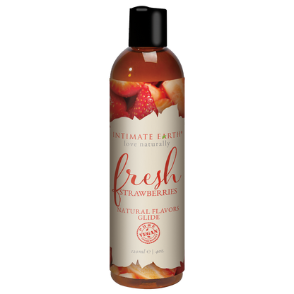 Intimate Earth Natural Flavors Glide - Fresh Strawberries - Thorn & Feather