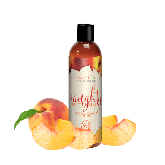 Intimate Earth Natural Flavors Glide - Naughty Peaches - Thorn & Feather