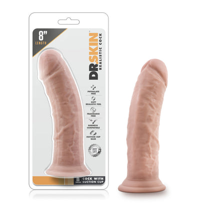 Dr. Skin 8 Inch Cock With Suction Cup - Vanilla - Thorn & Feather