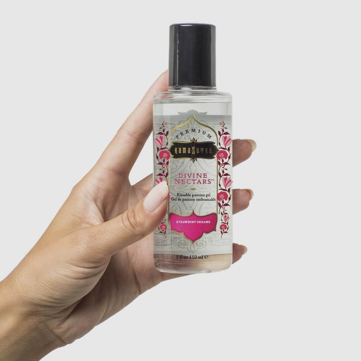 Divine Nectars Water-Based Flavoured Lubricant - Strawberry Dreams, 5 oz/150 ml - Thorn & Feather