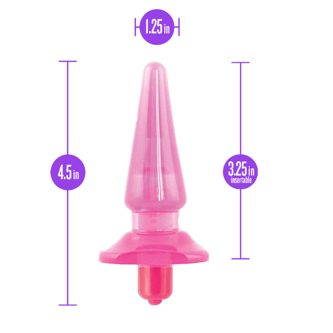 B Yours Basic Vibrating Anal Plug - Pink - Thorn & Feather