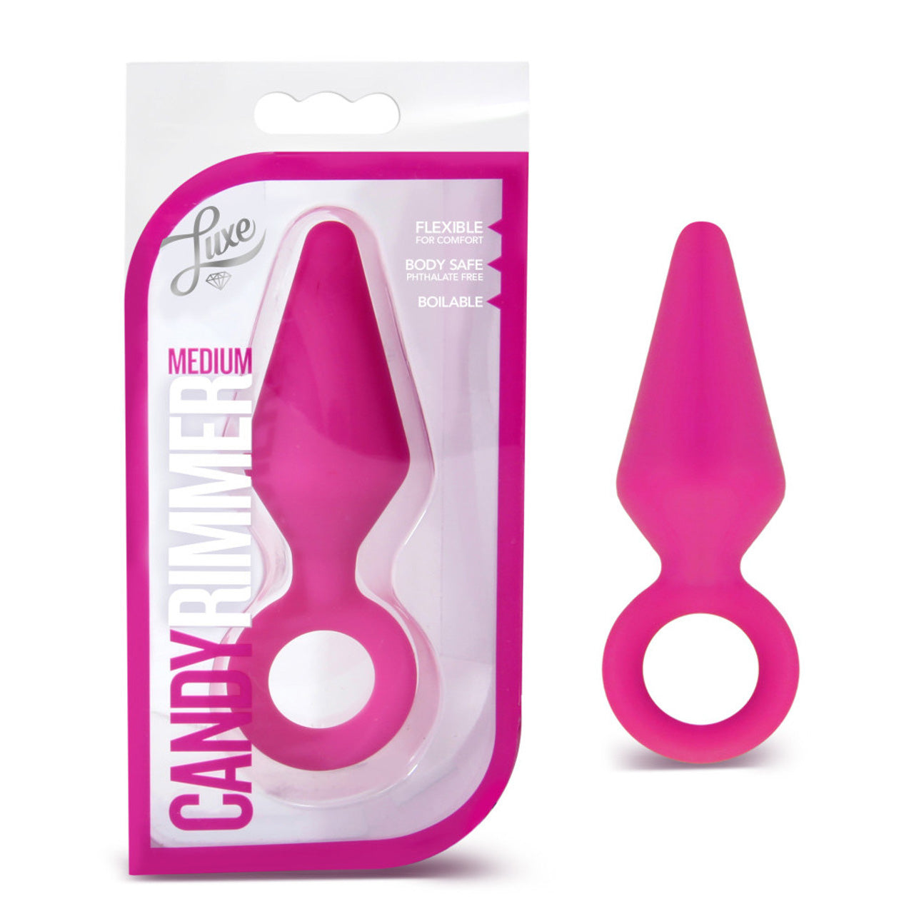 Luxe Candy Rimmer Silicone Butt Plug for Beginners - Small, Pink - Thorn & Feather