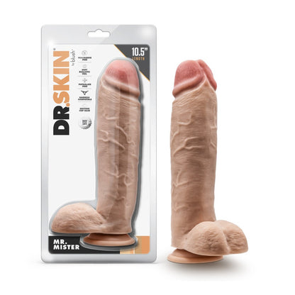 Mr. Mister 10.5 Inch Dildo with Balls - Beige - Thorn & Feather