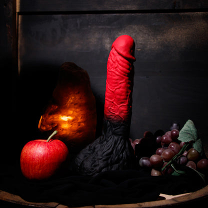 The Realm Lycan Lock On Werewolf Dildo - Red/Black - Thorn & Feather