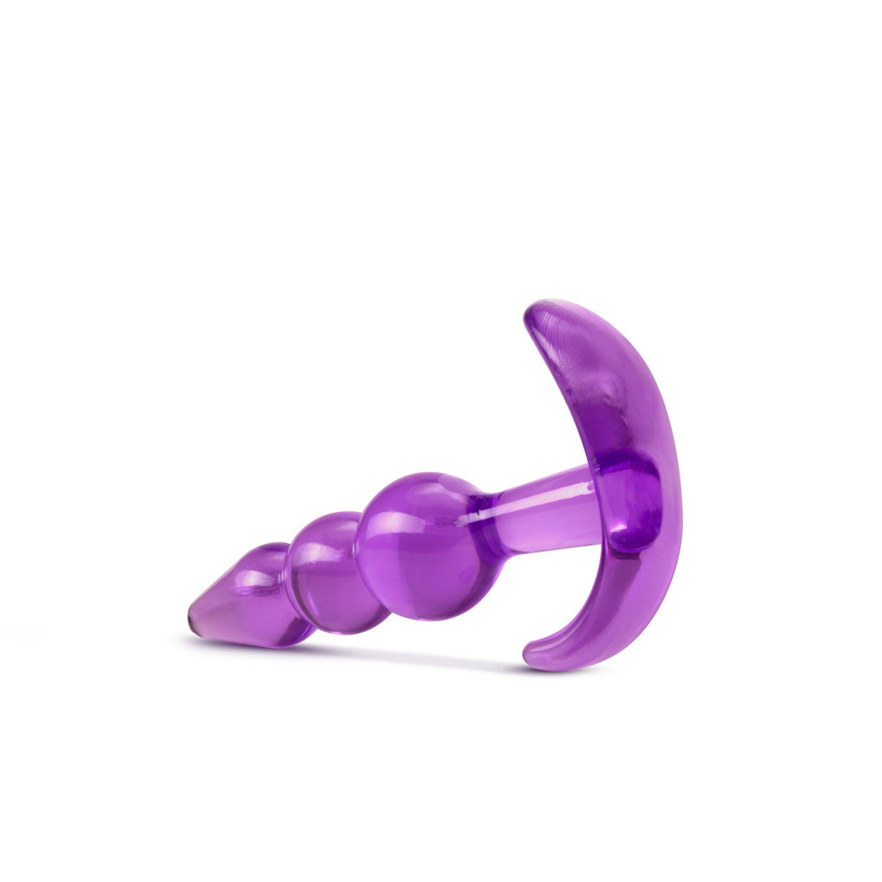 B Yours Triple Bead See-Through Anal Plug - Purple - Thorn & Feather