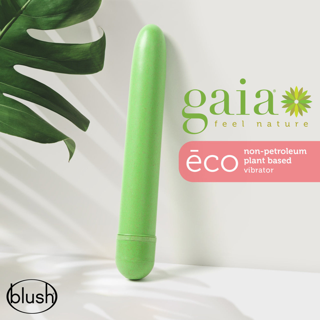 Gaia Eco Biadegradable Vibrator - Green - Thorn & Feather Sex Toy Canada