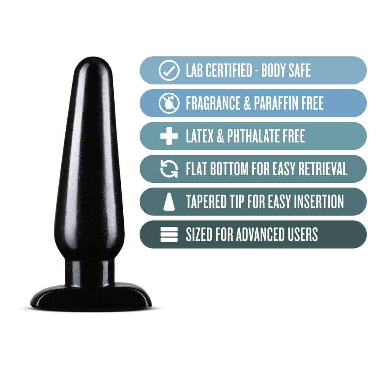 Basic Anal Plug - Large, Black - Thorn & Feather