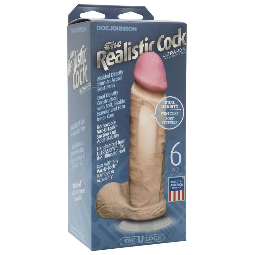 The Realistic Cock Ultraskyn 6" - Vanilla - Thorn & Feather