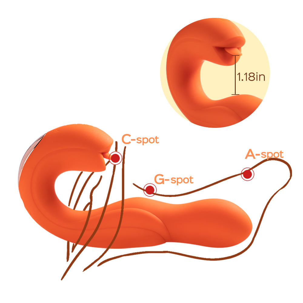 Joi Rotating Head G-spot Vibrator & Clit Licker - Thorn & Feather