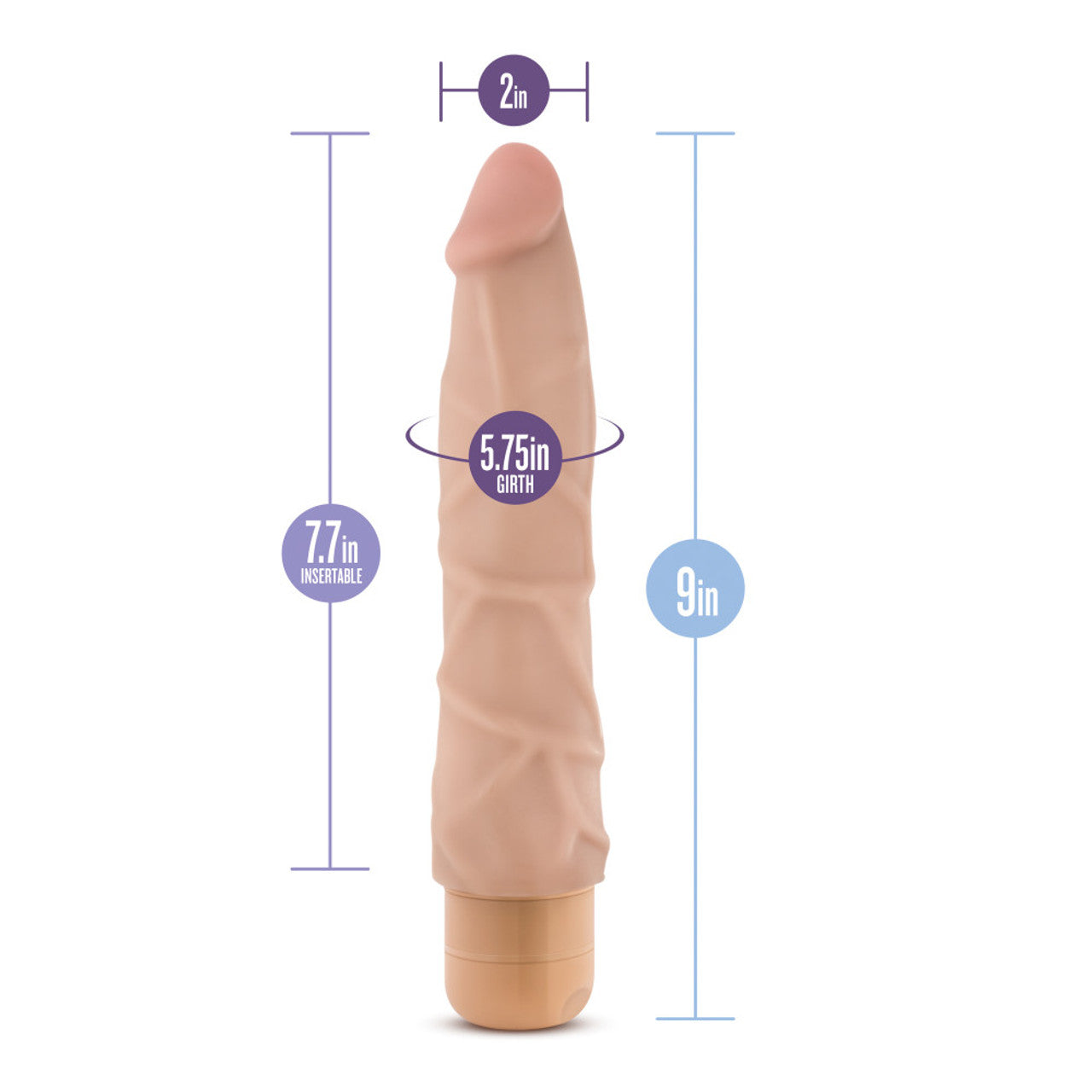 Cock Vibe 1 9 Inch Vibrating Cock - Beige - Thorn & Feather