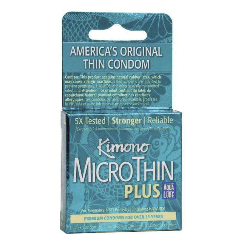 Kimono Micro Thin with Aqua Lube Condoms - 3 Pack - Thorn & Feather