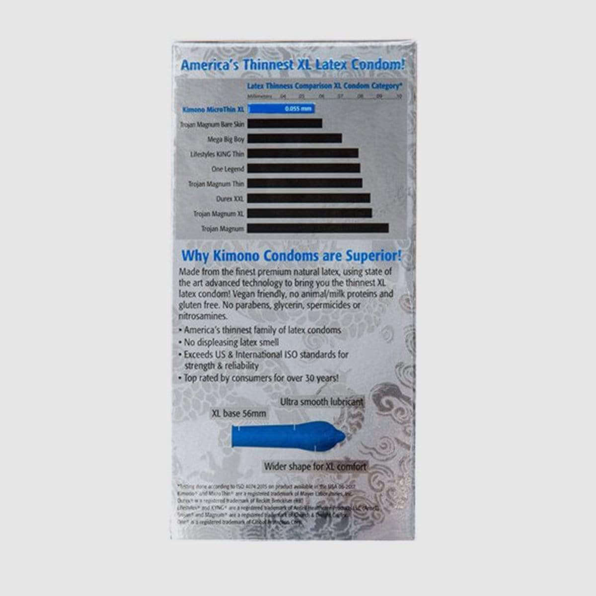 Kimono Micro Thin XL - Extra Large Condoms - 12 Pack - Thorn & Feather