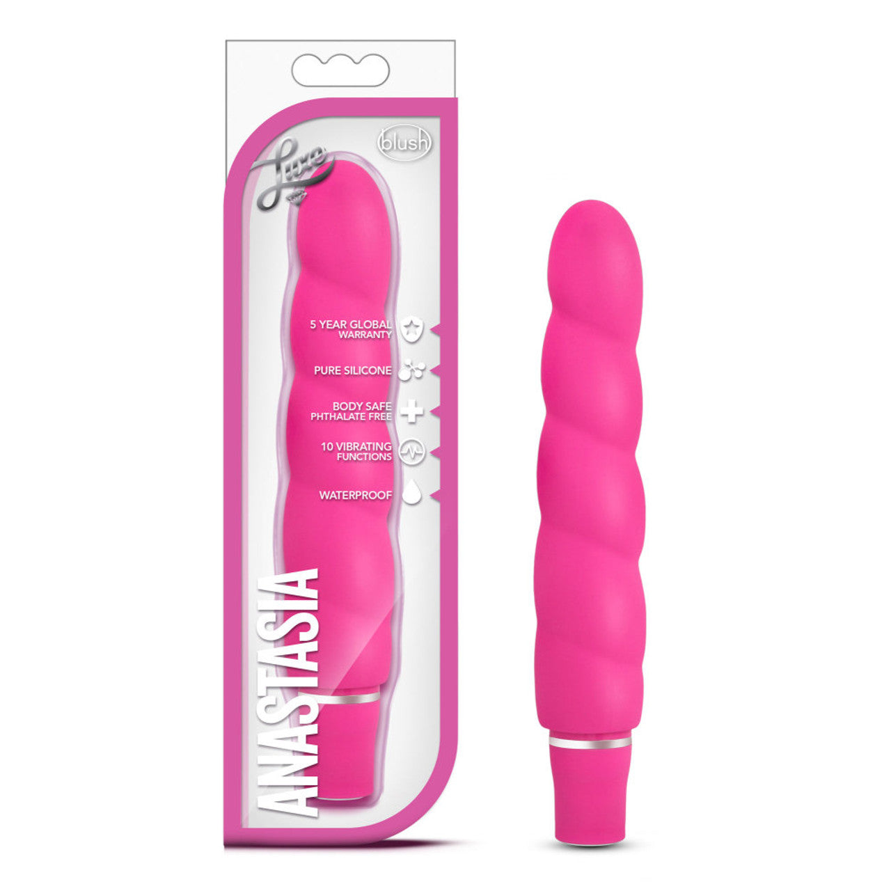 Luxe Anastasia Multispeed Silicone Vibrator - Pink - Thorn & Feather
