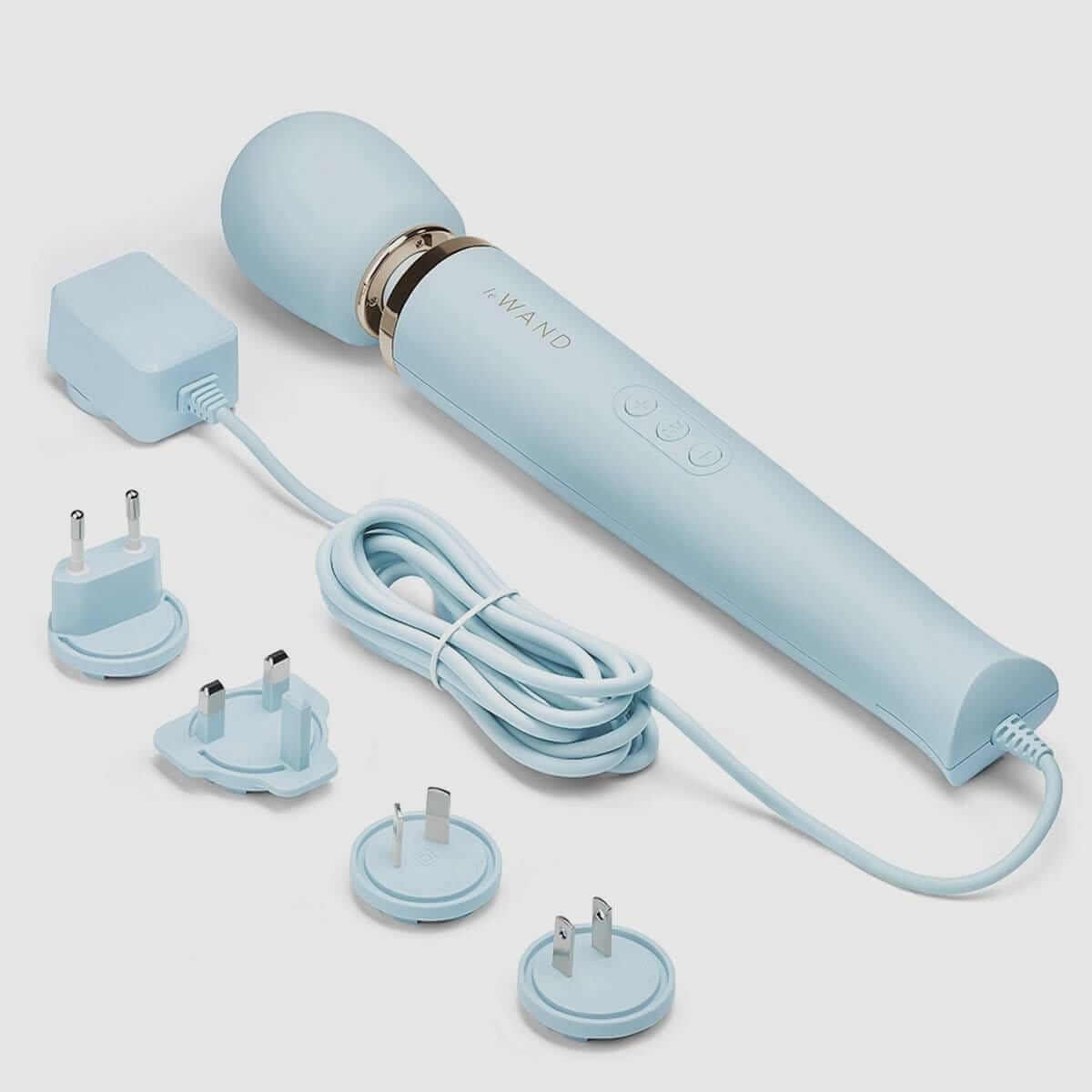 Le Wand Plug-In Vibrating Massager - Sky Blue - Thorn & Feather