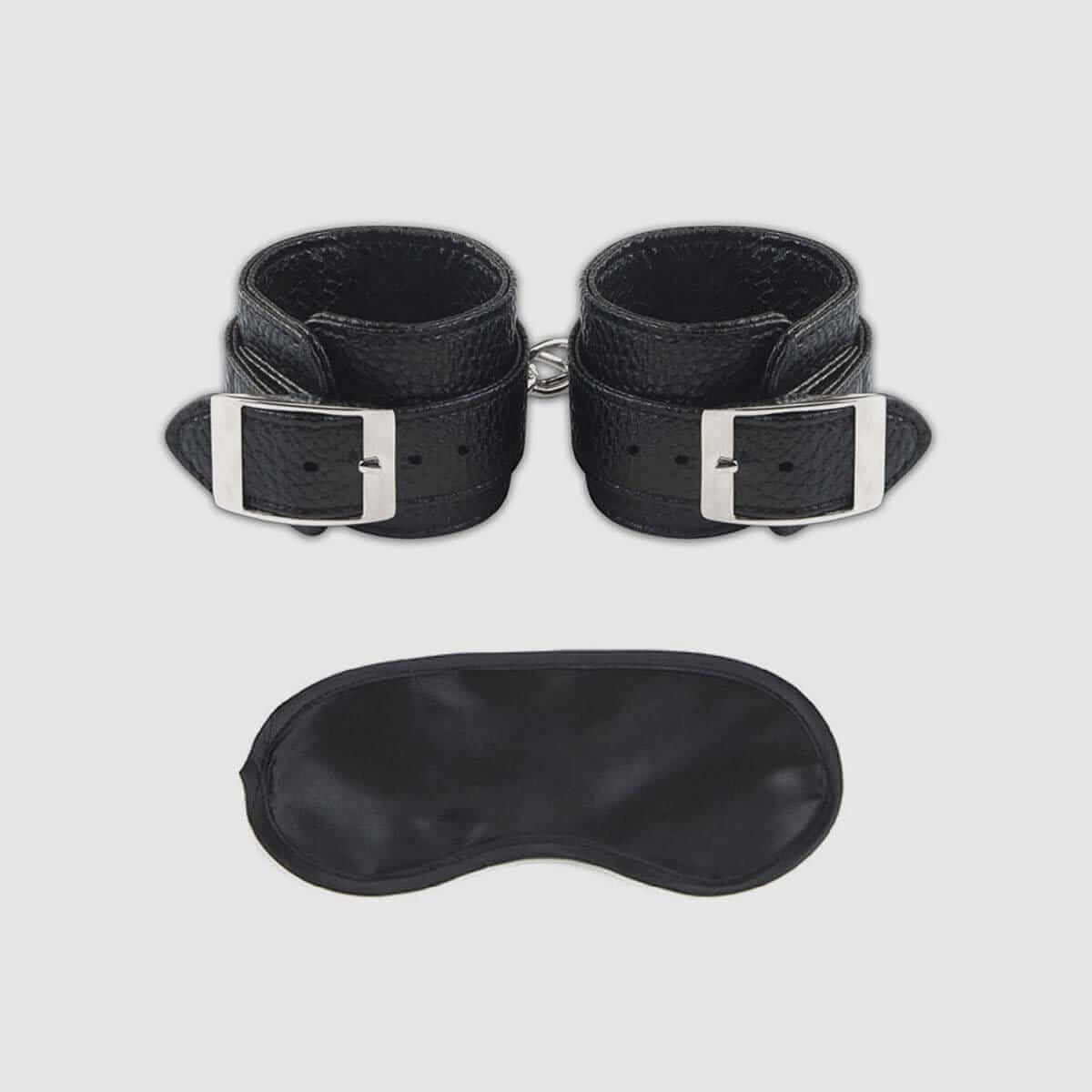 Lux Fetish Unisex Leatherette Cuffs - Black - Thorn & Feather