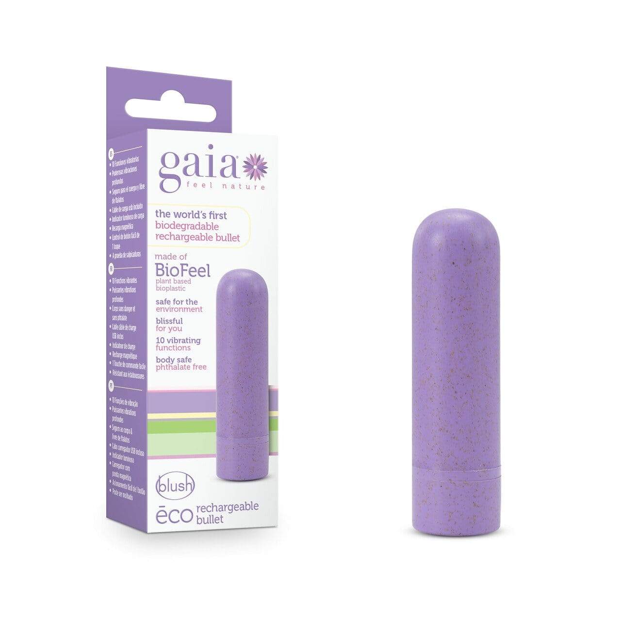 Gaia Eco Rechargeable Bullet Vibrator - Thorn & Feather