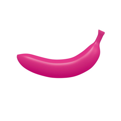 Oh Oui Banana Vibrating Dildo In Banana Bag - Danger Pink - Thorn & Feather