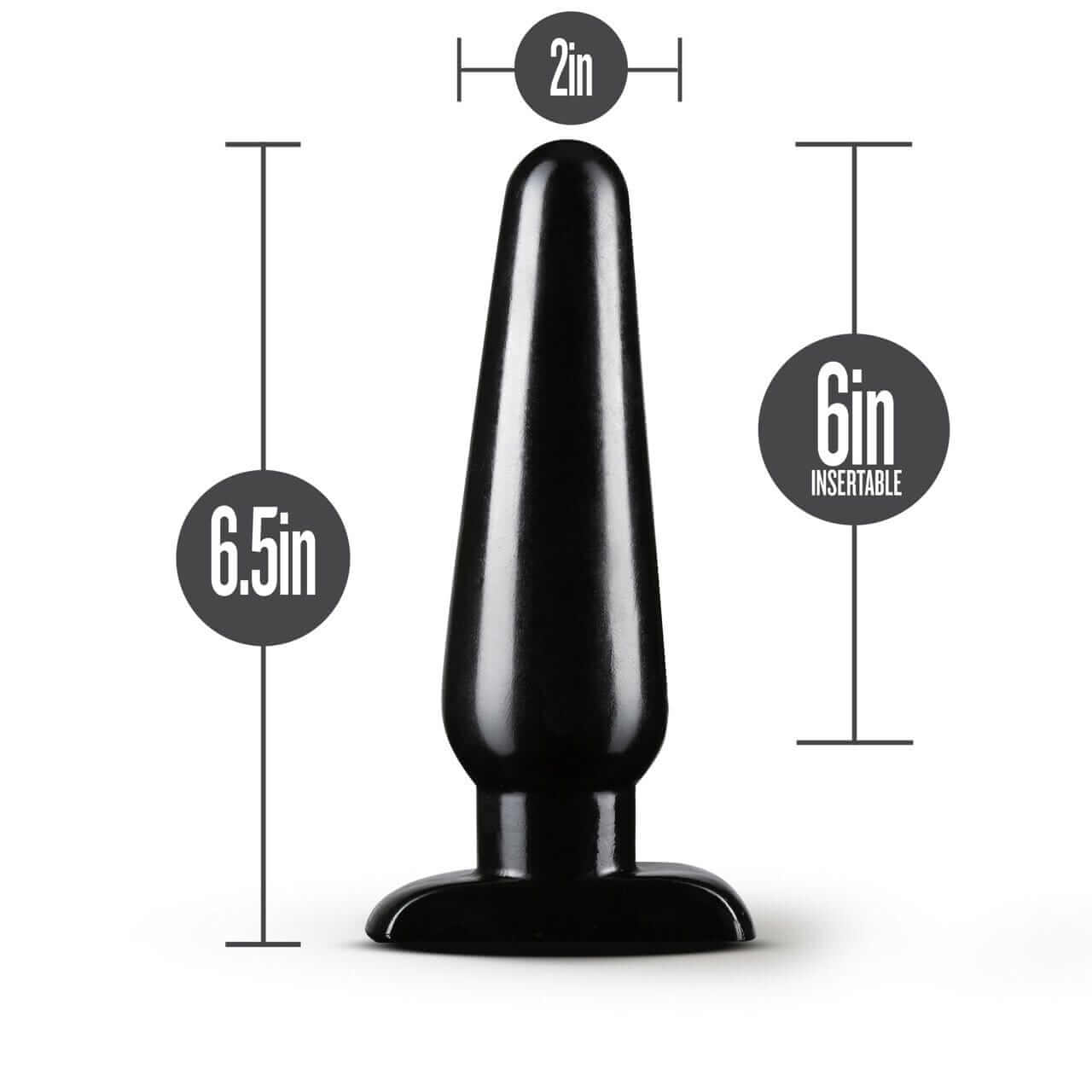 Basic Anal Plug - Large, Black - Thorn & Feather