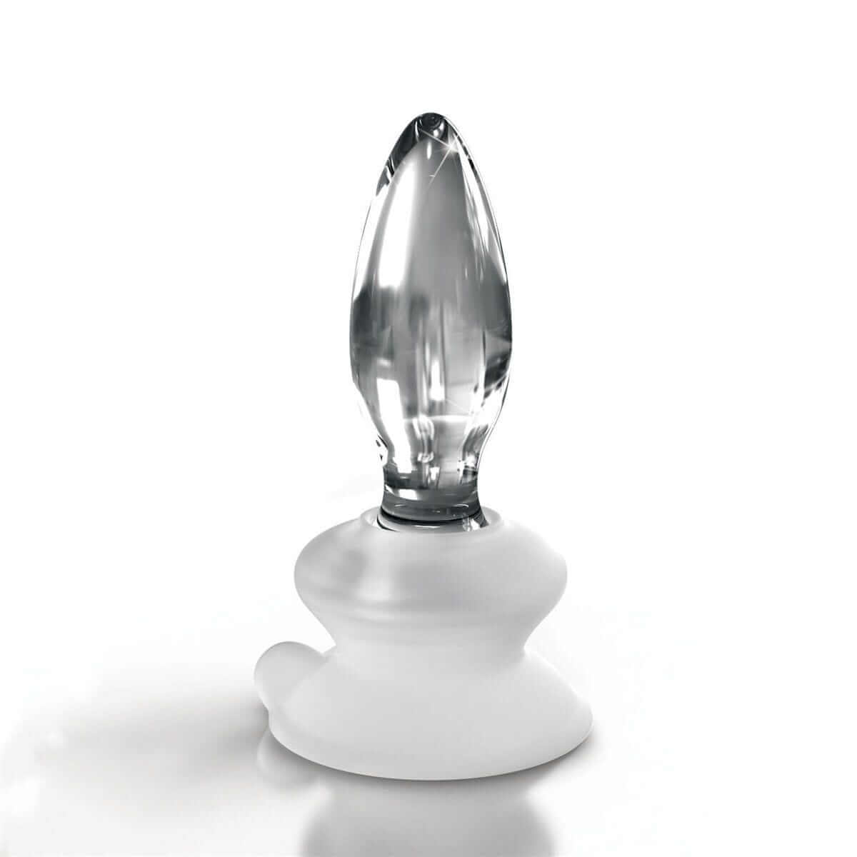 Icicles No. 91 Clear Glass Suction Cup Butt Plug - Thorn & Feather