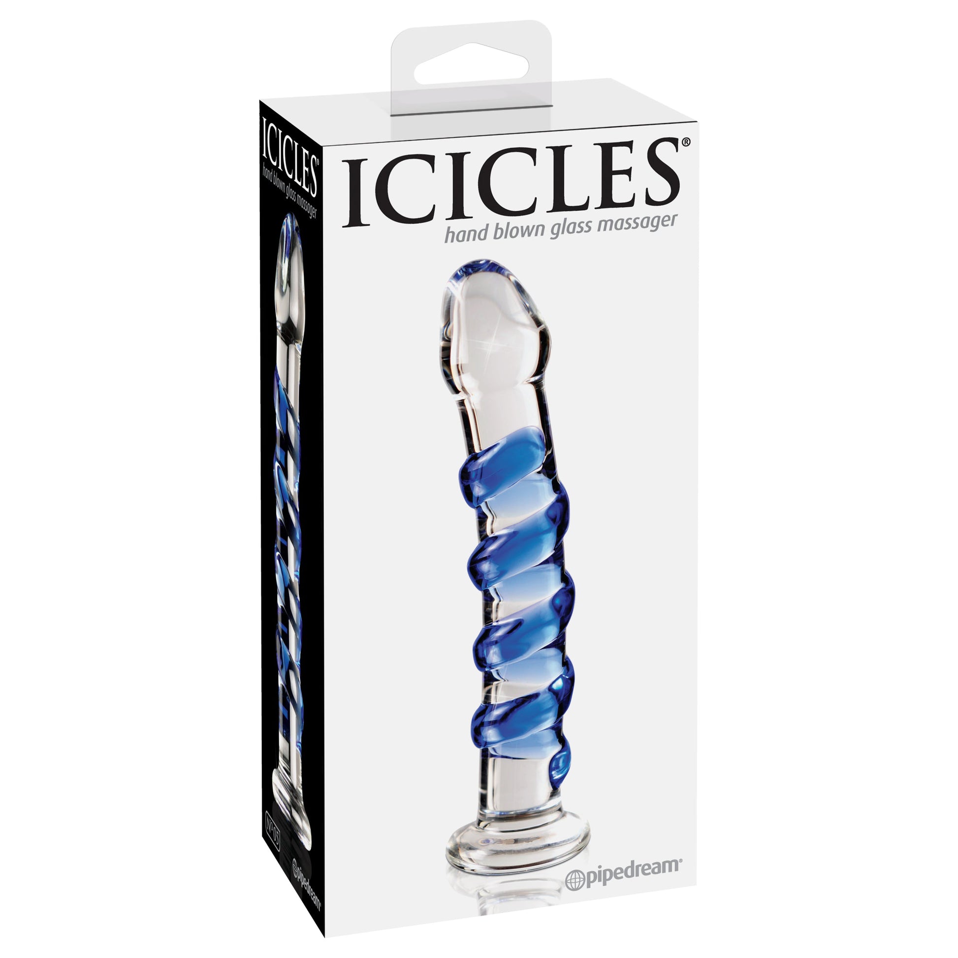 Icicles No. 5 Twister Swirl Glass Dong - Thorn & Feather