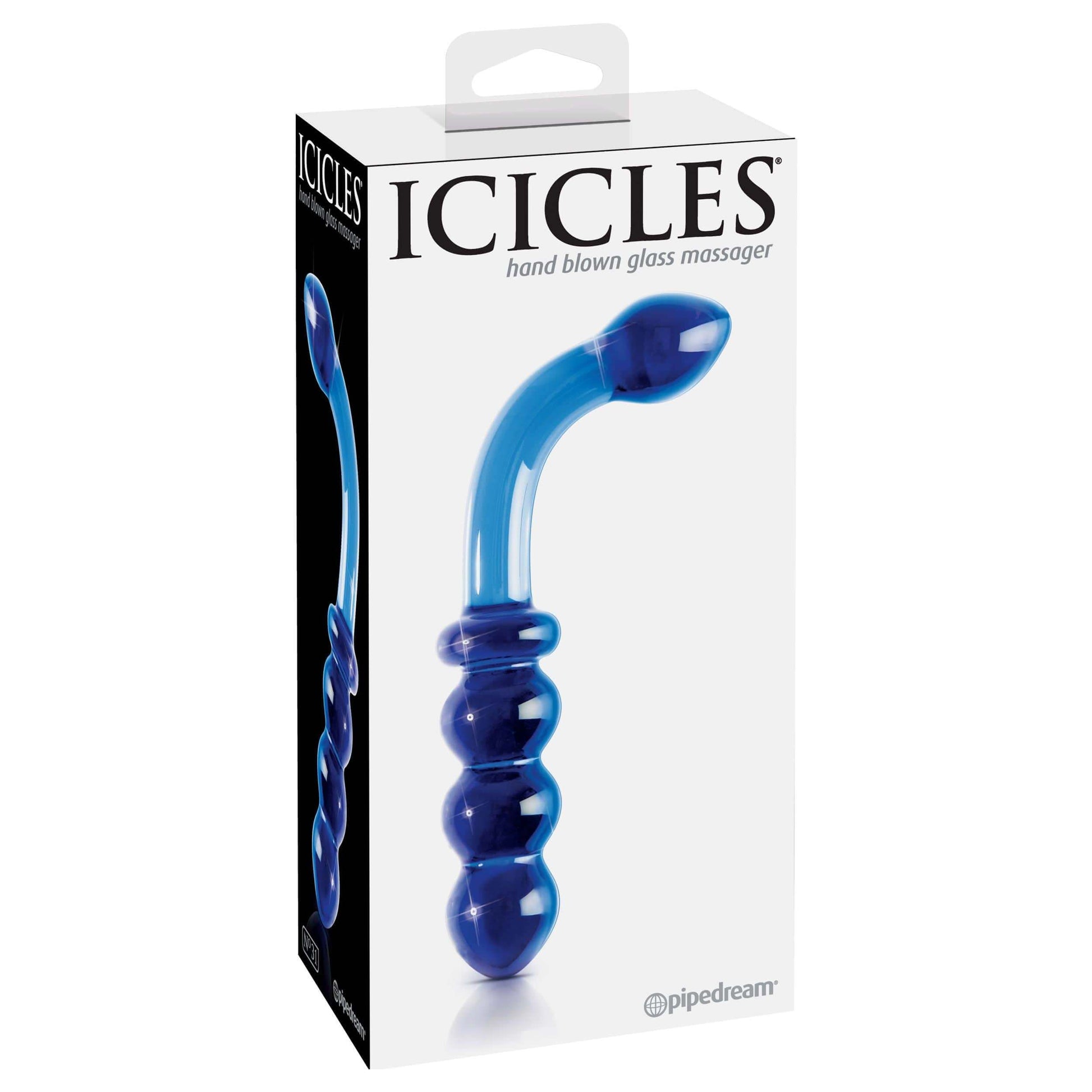 Icicles No. 31 Double G-Spot Hand Blown Glass Massager Dildo - Thorn & Feather