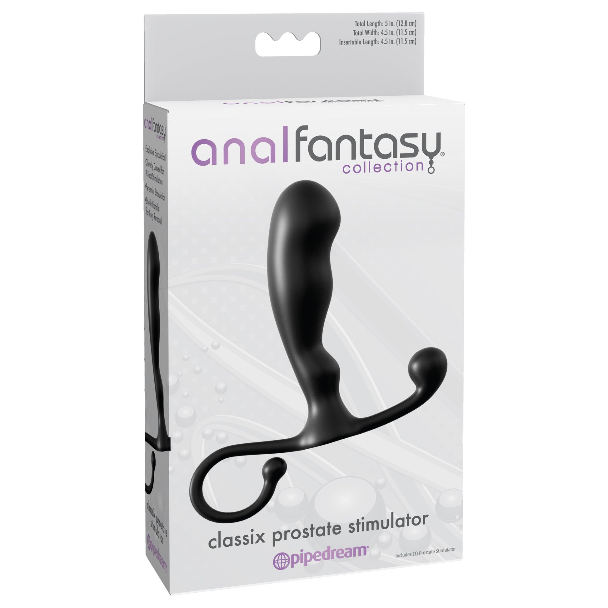Anal Fantasy Collection Classix Prostate Stimulator - Black - Thorn & Feather