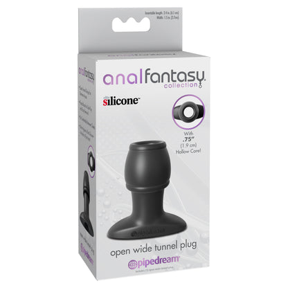 Anal Fantasy Collection Open Wide Tunnel Plug - Black - Thorn & Feather