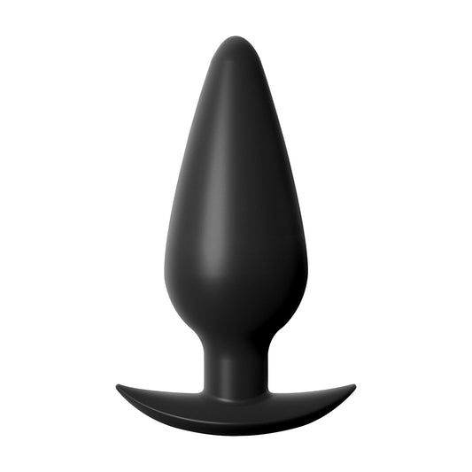 Anal Fantasy Elite Small Weighted Silicone Plug - Black - Thorn & Feather Sex Toy Canada