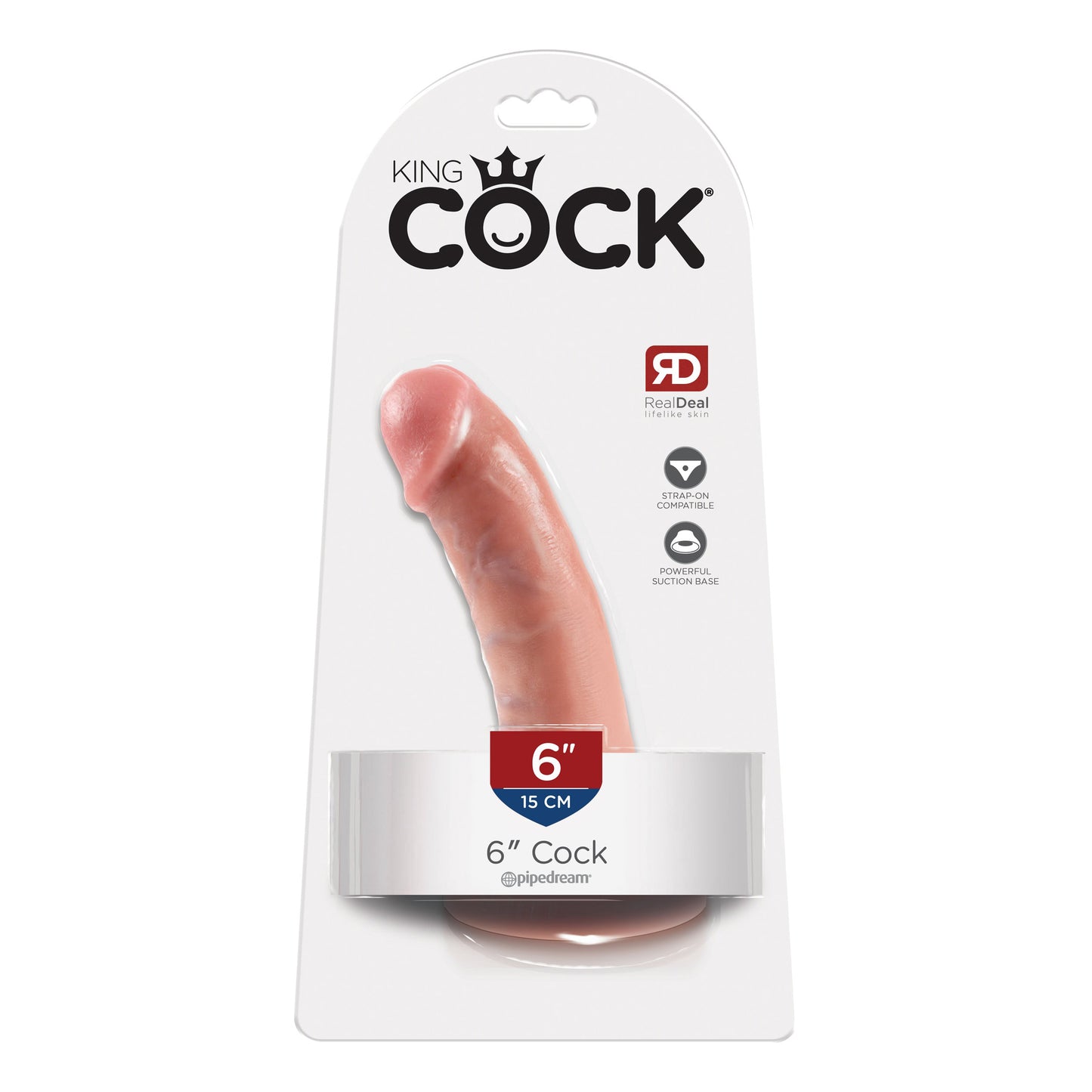 King Cock 6" Cock - Flesh - Thorn & Feather