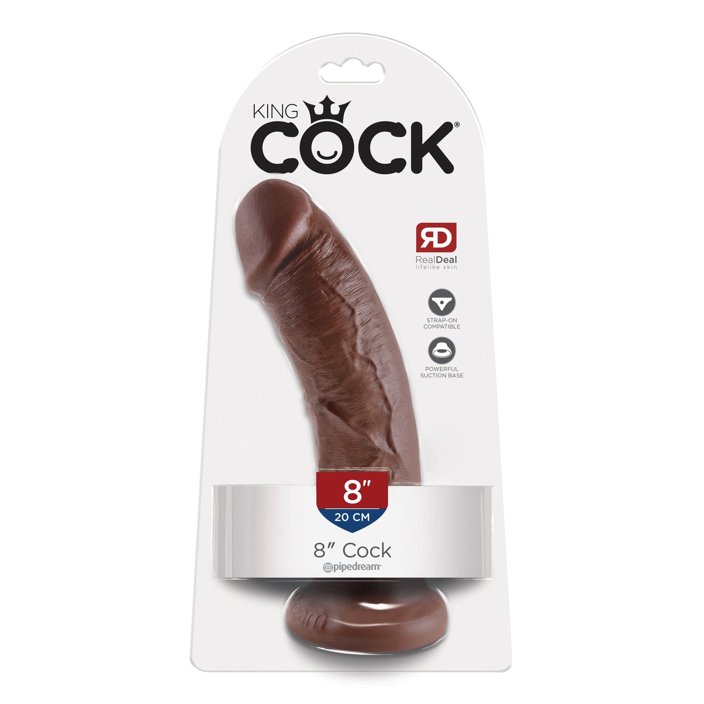 King Cock 8" Cock - Brown - Thorn & Feather