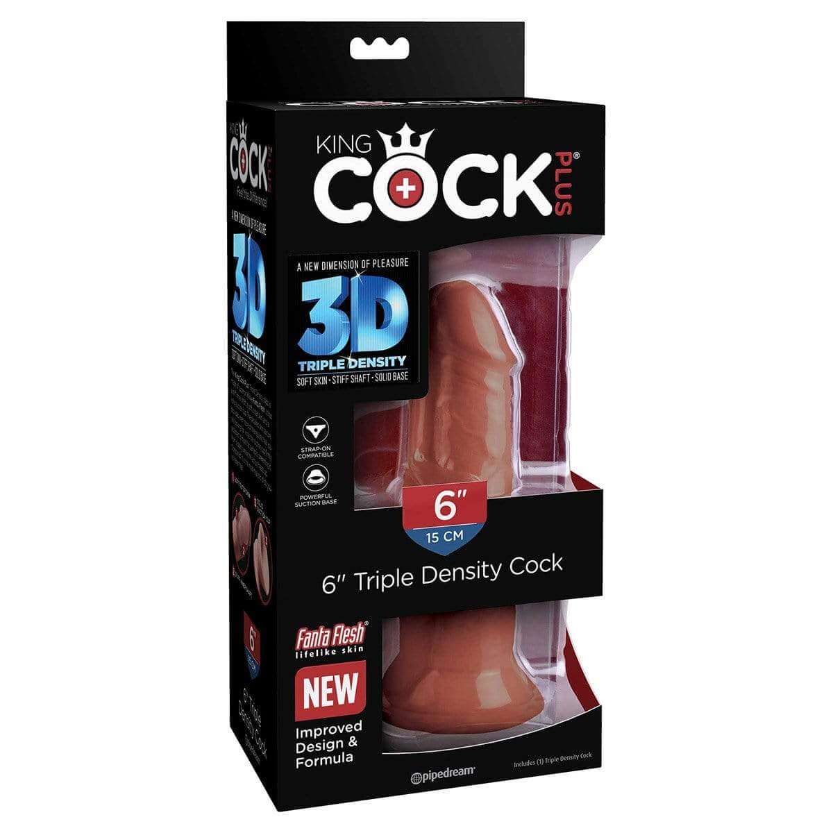 King Cock Plus 6" Triple Density Cock - Brown - Thorn & Feather Sex Toy Canada