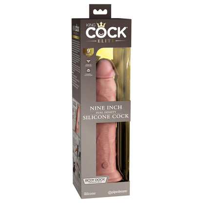 King Cock Elite 9" Dual Density Silicone Cock - Light - Thorn & Feather