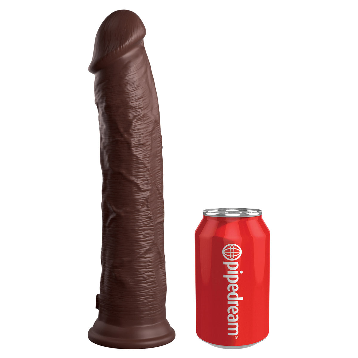 King Cock Elite 11" Silicone Dual Density Cock - Brown - Thorn & Feather