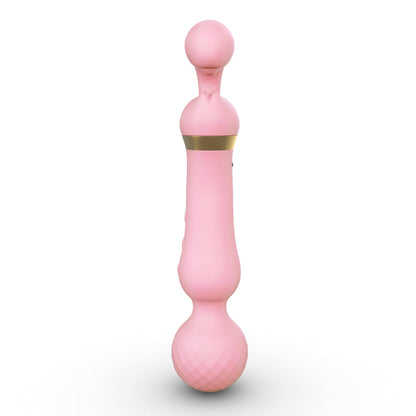 Gem Scepter Clitoral Stimulation Wand Vibrator - Light Pink - Thorn & Feather