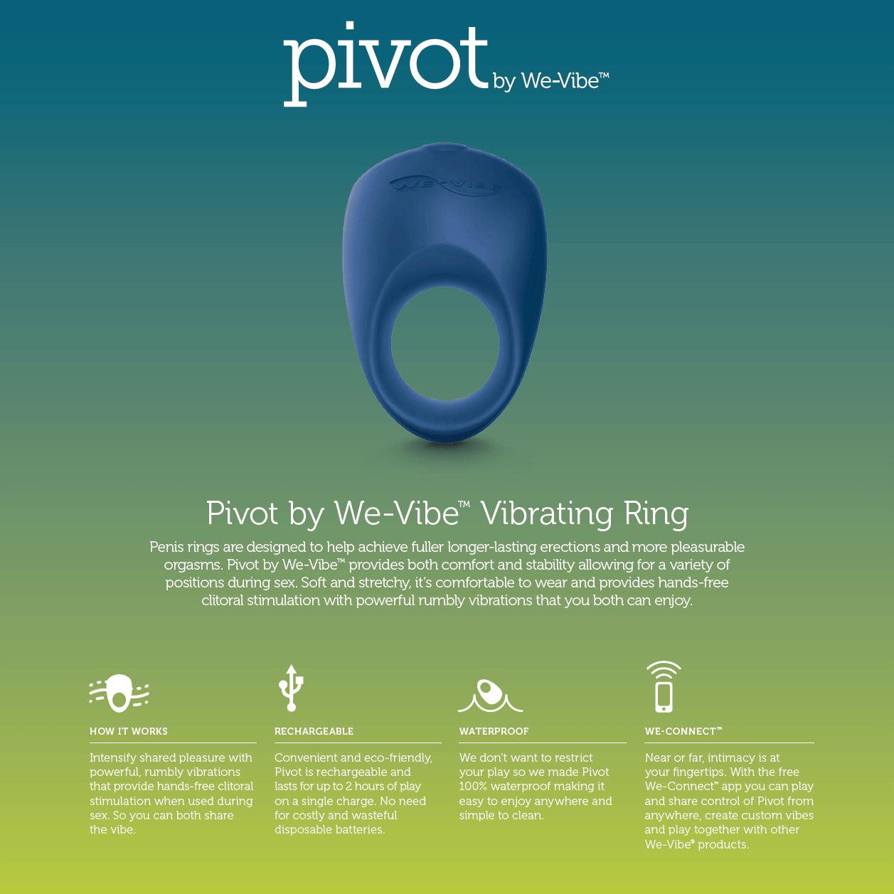 We-Vibe Pivot Vibrating Cock Ring - Thorn & Feather Sex Toy Canada