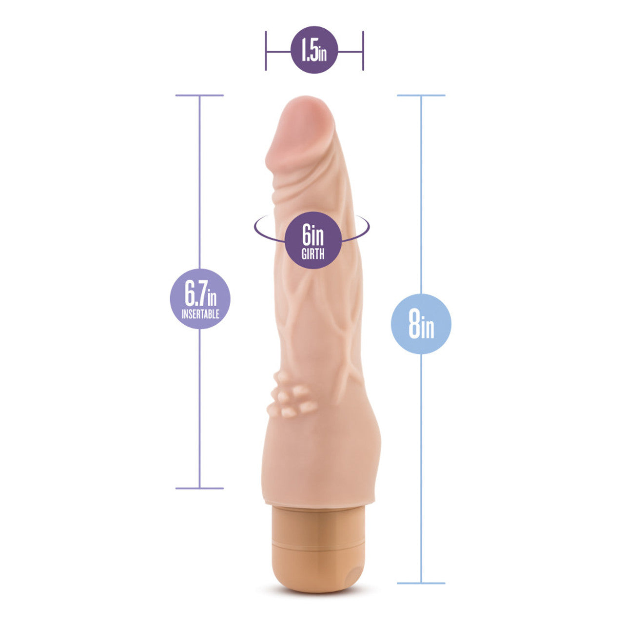 Cock Vibe 4 8 Inch Vibrating Cock - Beige - Thorn & Feather
