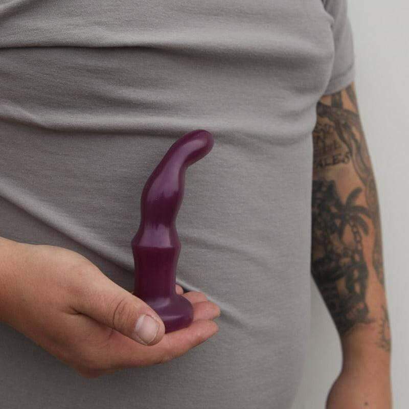 Tantus Protouch Silicone Vibrating Dildo - Wine - Thorn & Feather Sex Toy Canada