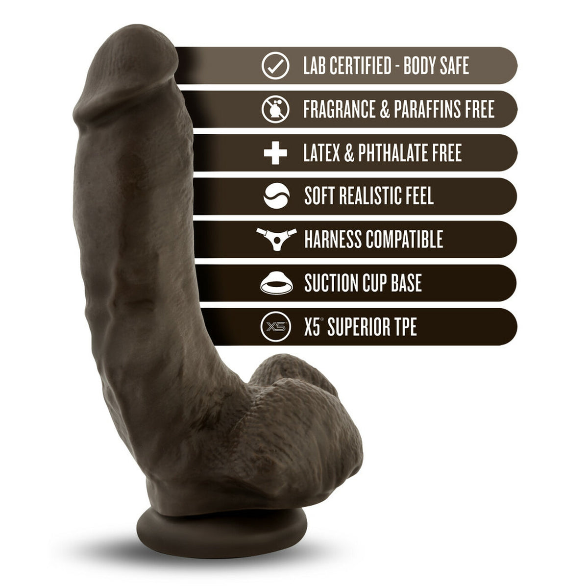 Loverboy The Mechanic Realistic Dildo - Chocolate - Thorn & Feather