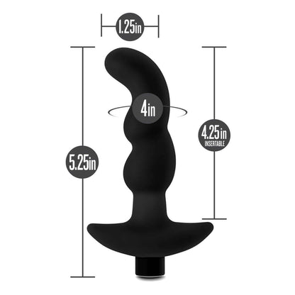 Silicone Vibrating Prostate Massager 03 - Black - Thorn & Feather