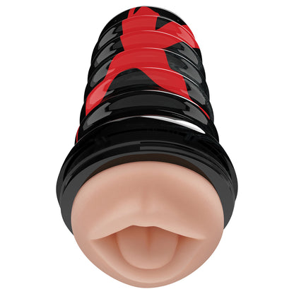PDX Elite Air Tight Oral Stroker - Light/Black - Thorn & Feather