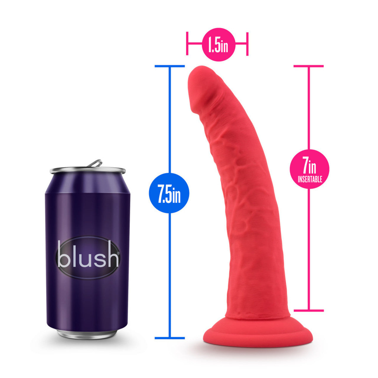 Ruse Jimmy Silicone Dildo - Cerise - Thorn & Feather