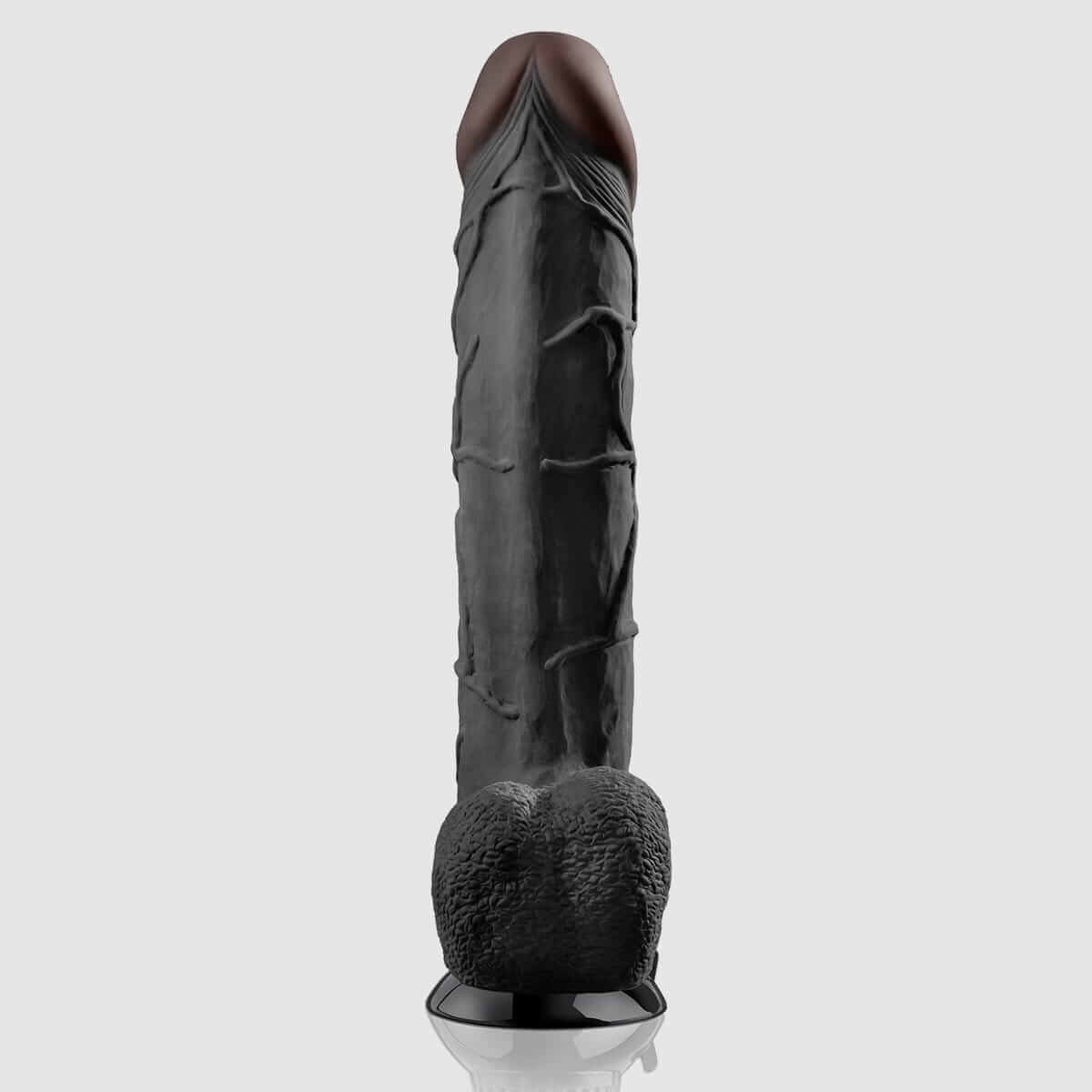 Real Feel Deluxe No.12 - 12" Black Dildo - Thorn & Feather