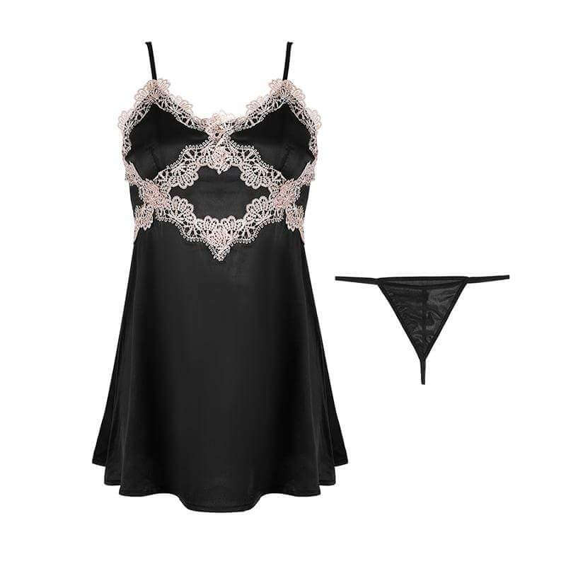 Satin Midnight Short Chemise Nightgown - Thorn & Feather