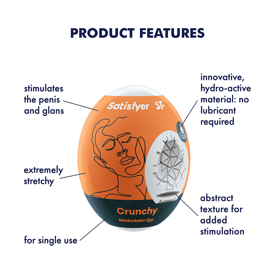 Satisfyer Masturbator Egg - Crunchy - Thorn & Feather