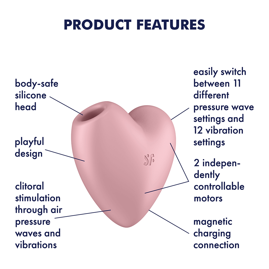 Satisfyer Cutie Heart Air Pulse Stimulator - Thorn & Feather Sex Toy Canada