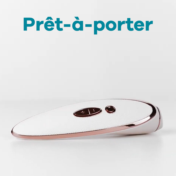 Satisfyer Luxury Prêt-à-porter Clitoral Air Pulse Vibrator - White & Rose-Gold - Thorn & Feather