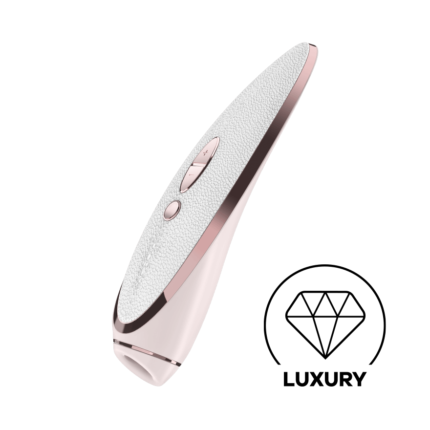 Satisfyer Luxury Prêt-à-porter Clitoral Air Pulse Vibrator - White & Rose-Gold - Thorn & Feather