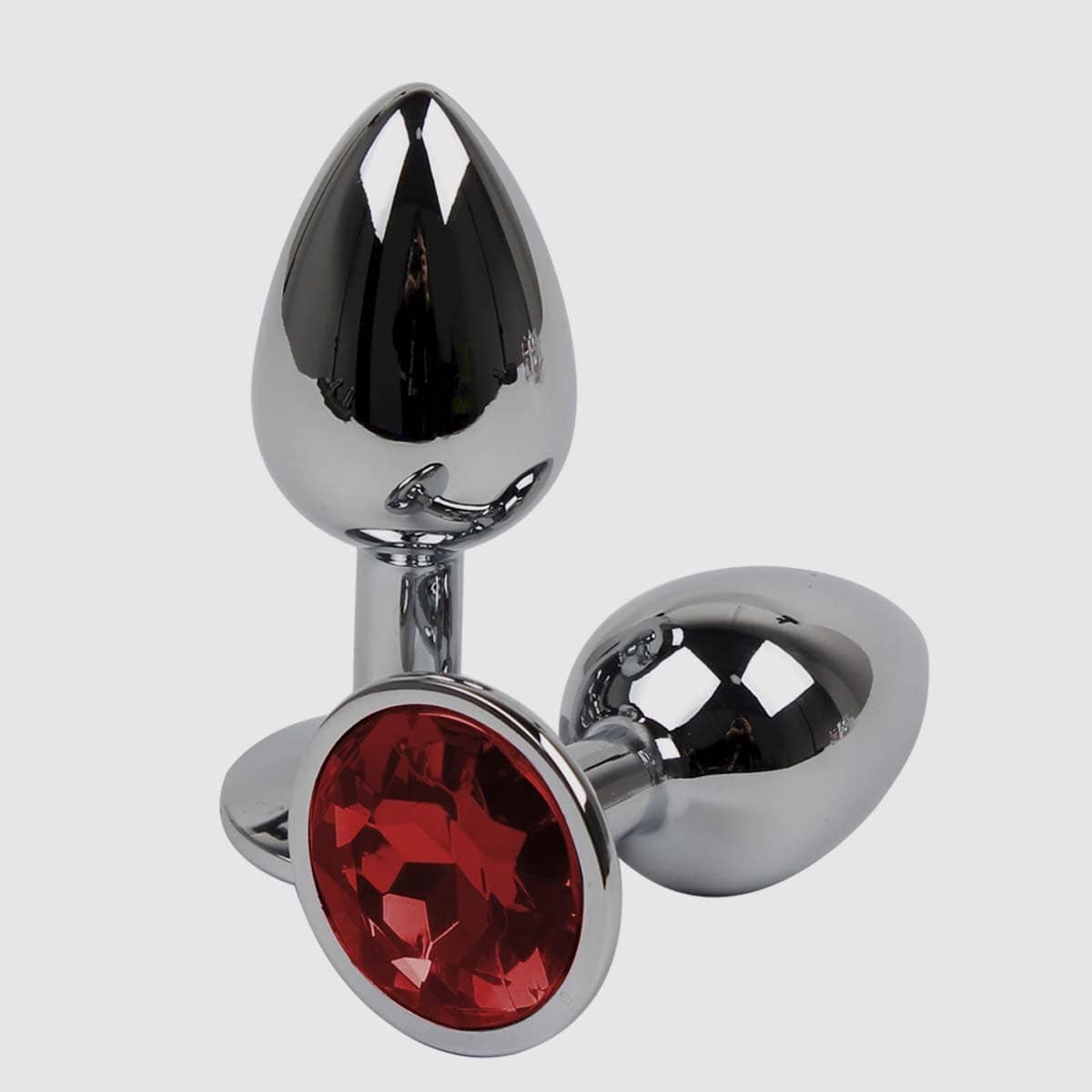 Shine Diamond Butt Plugs - Red, Medium - Thorn & Feather Sex Toy Canada