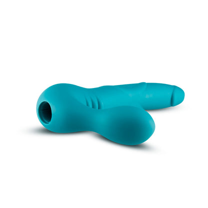 Luna Strapless Silicone Dildo - Teal - Thorn & Feather